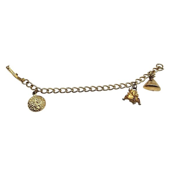 Vintage Apollo 11 1969 First Man On The Moon Gold Tone Charm Bracelet - Picture 10 of 11